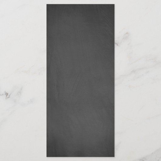 Rustic Charcoal Black Wedding Buffet Menu (Achterkant)