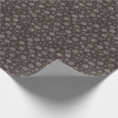 Rustic Charcoal  Snowflake Christmas Cadeaupapier (Hoek)