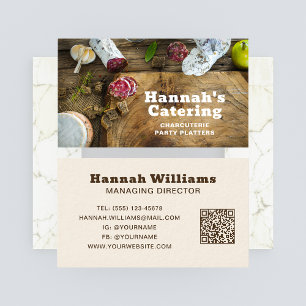 Rustic Charcuterie Catering Houten Foto Visitekaartje