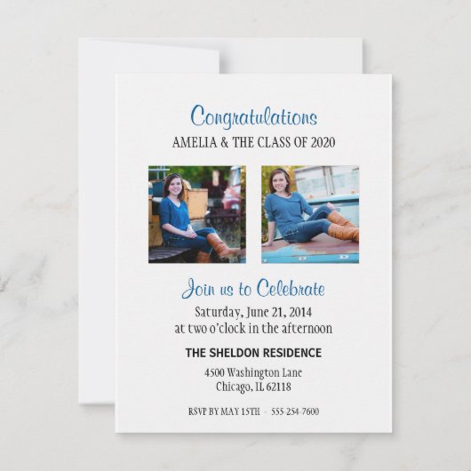 Rustic Charm Afstuderen Open House Invite Kaart (Achterkant)