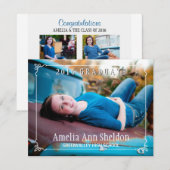 Rustic Charm Afstuderen Open House Invite Kaart (Voorkant / Achterkant)