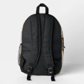 Rustic Charm Burlap & Lace Barn Wood QR Code Bedrukte Rugzak (Achterkant)