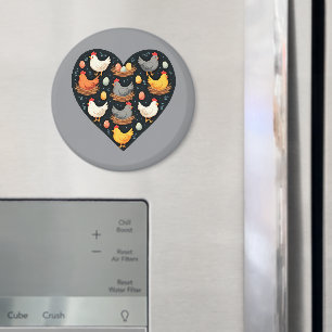 Rustic Charm Cottagecore Boerderij Chicken Pattern Magneet