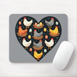 Rustic Charm Cottagecore Boerderij Chicken Pattern Muismat