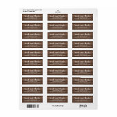 Rustic Charm Dark Wood Adres Etiket (Full Sheet)