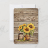 Rustic Charm Sunflowers Bridesmaid Proposal (Voorkant)