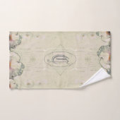 Rustic Charm Tree Peony Monogram Bad Handdoek (Handdoek)