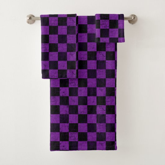 Rustic Checks, Purple and Black (En situation)