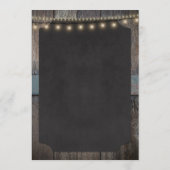 Rustic Cheers and Beers Themed 5x7 Dinner Menu (Achterkant)