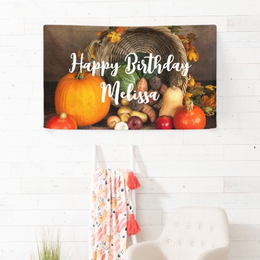 Rustic Chef's Table Bounful Harvest Birthday Spandoek (Insitu)