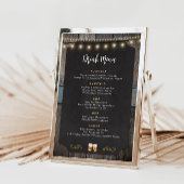 Rustic Chefs Whiskey Shot Thématique 5x7 Menu bois