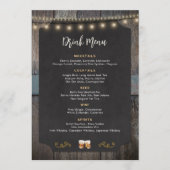 Rustic Chefs Whiskey Shot Thématique 5x7 Menu bois (Devant)