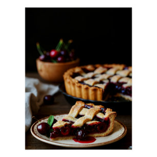 Rustic Cherry Pie Poster Perfect Poster