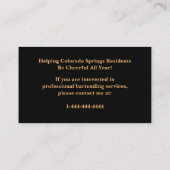 Rustic Cherrywood Événement Bartender Carte de vis (Dos)