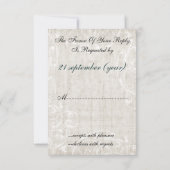 Rustic Chic Aqua Roos Wedding RSVP Kaartje (Achterkant)