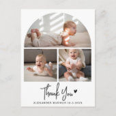 Rustic Chic Baby Shower Bedank Foto Briefkaart (Voorkant)
