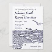 Rustic Chic Beach Destination Mariages Invitations (Devant)