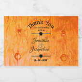 Rustic Chic Bedankt Aangepaste namen Wedding Mini Likeurfles Etiket (Enkel label)