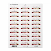 Rustic Chic Burgundy Marsala Return Address Label (Full Sheet)