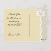 Rustic Chic burlap en lace country bruiloft Briefkaart (Achterkant)