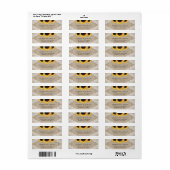 Rustic Chic  Burlap en Lace Sunflower Etiket (Full Sheet)