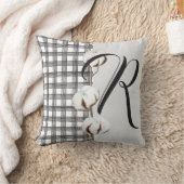 Rustic Chic Farmhouse Style coussin monogrammé (Couverture)