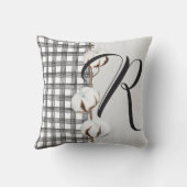 Rustic Chic Farmhouse Style coussin monogrammé (Verso)