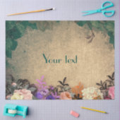 Rustic chic, frans land, floreel patroon, trendy tissuepapier (Craft)