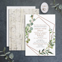 Rustic Chic Geometric Greenery Elegant Wedding