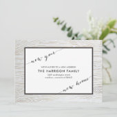 Rustic Chic Gold Wood Moving Announding Aankondiging (Staand voorkant)