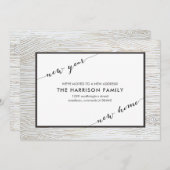 Rustic Chic Gold Wood Moving Announding Aankondiging (Voorkant / Achterkant)