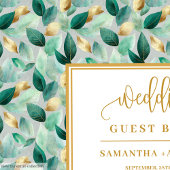 Rustic Chic Hunter Livre D'Invité Vert Et Or