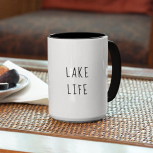 Rustic Chic Lake Life Lake House Modern Cabin Tweekleurige Koffiemok