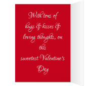 Rustic Chic Nom de script Red Valentines Carte de  (Intérieur (Gauche))