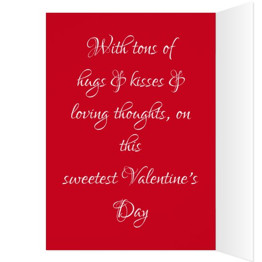Rustic Chic Nom de script Red Valentines Carte de  (Intérieur (Gauche))