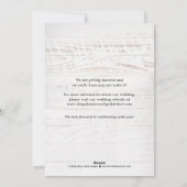 Rustic Chic Photo Wedding Enregistrer La Carte Dat (Dos)