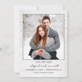 Rustic Chic Photo Wedding Save the Date Kaart (Voorkant)
