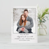 Rustic Chic Photo Wedding Save the Date Kaart (Staand voorkant)