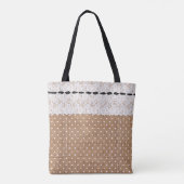 Rustic Chic Polka Dot Canvas tas (Achterkant)