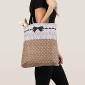 Rustic Chic Polka Dot Canvas tas (Dichtbij)