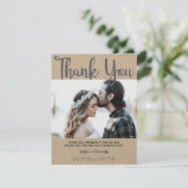 Rustic Chic Two-foto Bedankkaart (Staand voorkant)