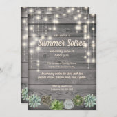 Rustic Chic Uitnodiging (Voorkant / Achterkant)