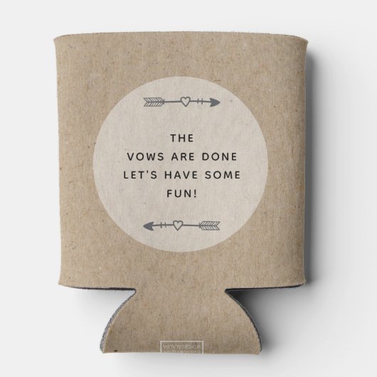 Rustic Chic Wedding Blikjeskoeler (Achterkant)