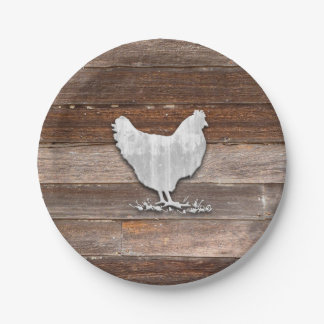 Rustic Chicken (Bruin Boards) Papieren Bordje