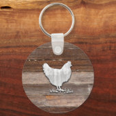 Rustic Chicken (Bruin Boards) Sleutelhanger (Voorkant)