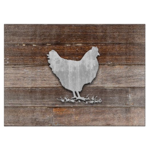 Rustic Chicken (Bruin Boards) Snijplank (Voorkant)