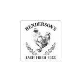 Rustic Chicken Egg Stamp Rubberstempel (Afrduk)