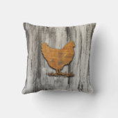 Rustic Chicken (Oranje) Kussen (Achterkant)