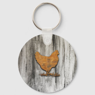 Rustic Chicken (Oranje) Sleutelhanger
