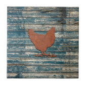 Rustic Chicken (Rusty) Tegeltje (Voorkant)
